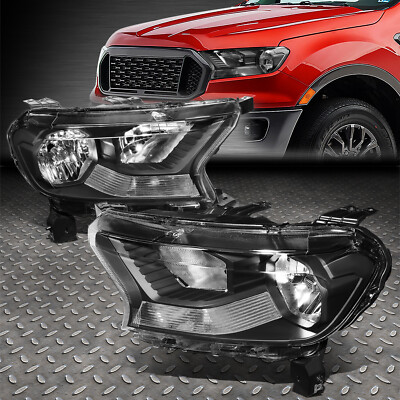 ДЛЯ 19-23 FORD RANGER XL XLT OE STYLE ЧЕРНЫЙ КОРПУС ПРОЗРАЧНЫЕ УГЛОВЫЕ ЛАМПЫ ФАР