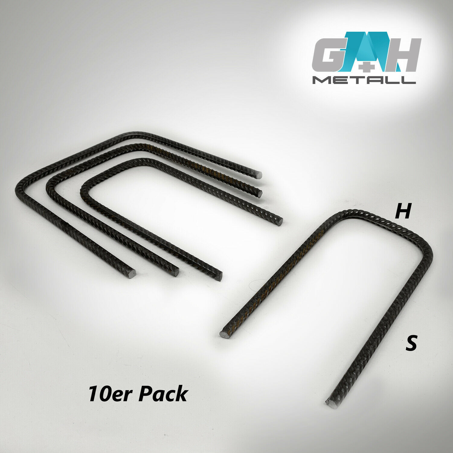 Steckbügel Ø8 mm 10er Pack Betonstahl Bügel Bewehrungsstahl Moniereisen Anker