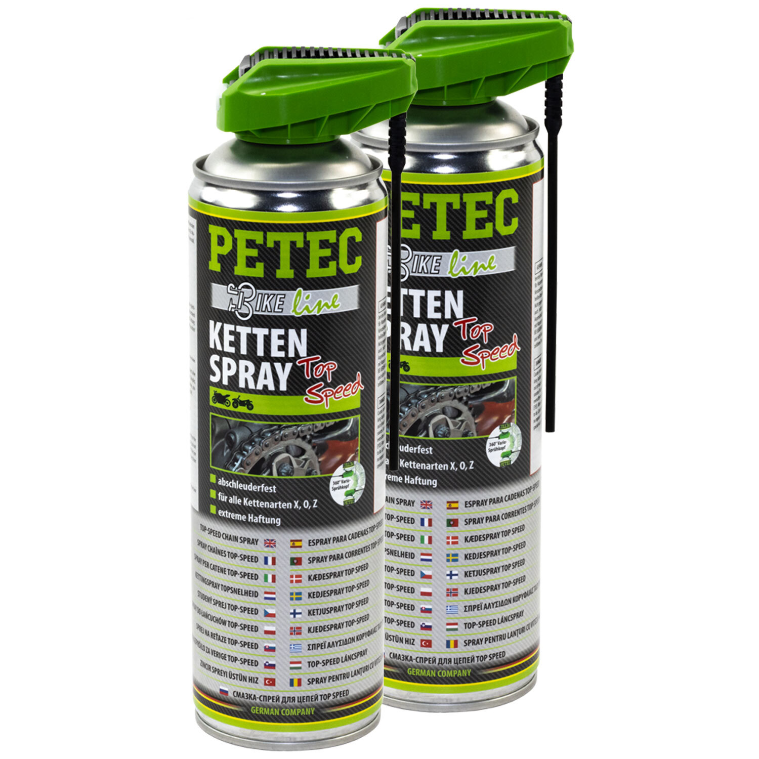 PETEC Bicicletta Catene Spray 100 ML Bike Line 2x 70510 Grasso - Foto 3