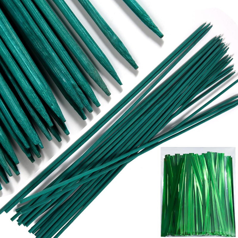 50 PCS 18” Wood Plant Stakes Garden Tomato Sticks Plant Stakes & Supports for Po