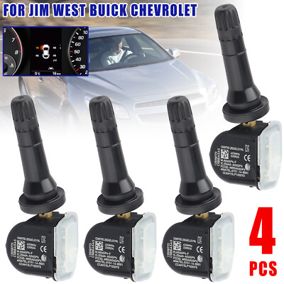 4Pcs 13598773 Tire Pressure Monitor Sensor TPMS 433MHz For GMC Buick Chevy