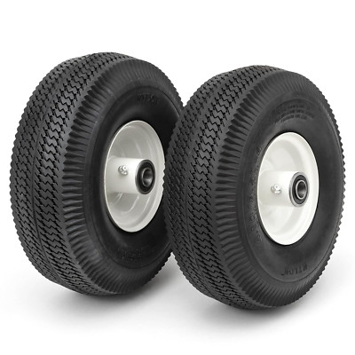 2 Pack Heavy Duty Wagon Wheels | Pneumatic Tires for Wagons, Hand Trucks, Dolly 