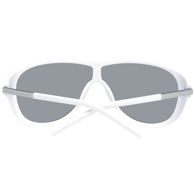 Pre-owned Porsche Design Sunglasses P8598 D 69 Men White/silver Mirrored Pilot-aviator In Silver, Grey