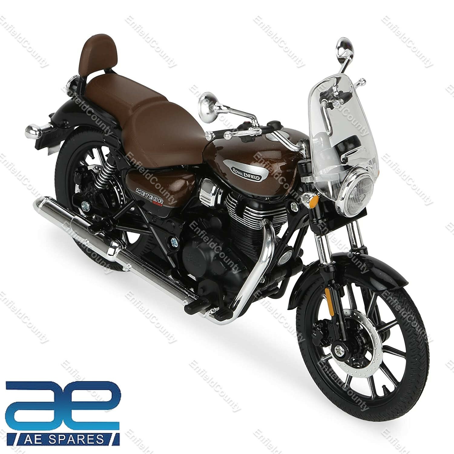 For Royal Enfield Meteor 350 Nebula Brown 3D Scale Model 