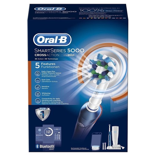 Details about Oral B Pro 5000 Cross Action Electric Rechargeable Toothbrush Bluetooth Braun Details about Oral B Pro 5000 Cross Action Electric Rechargeable Toothbrush Bluetooth Braun