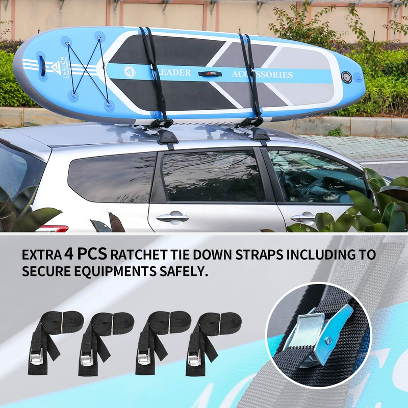 Folding Kayak Rack 4 Pcs/Set J Bar Car Roof Rack for Canoe Surf Board SUP on Roo