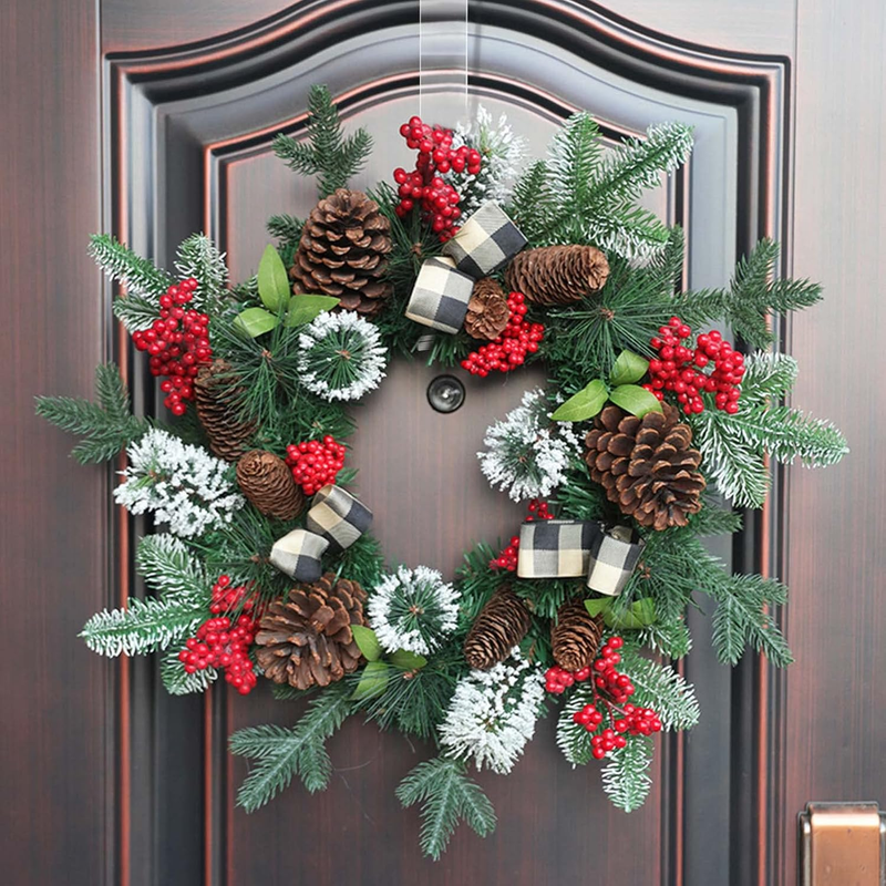2pcs Wreath Hangers, 12" Clear Wreath Hangers, Welcome Sign for Front Door Decor