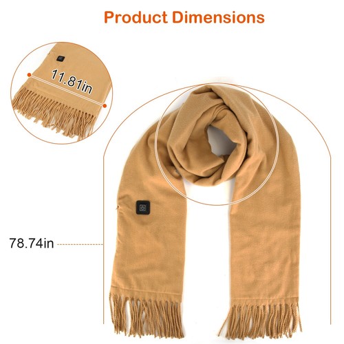 Mens Womens Warm Scarves Wraps Neck Warmer Heating USB Electric Heated Scarf