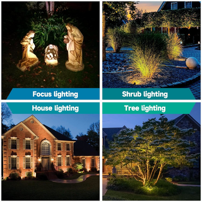 Gardencoin Solid Brass Outdoor Landscape Spotlights, 12V Heavy Duty Low Voltage
