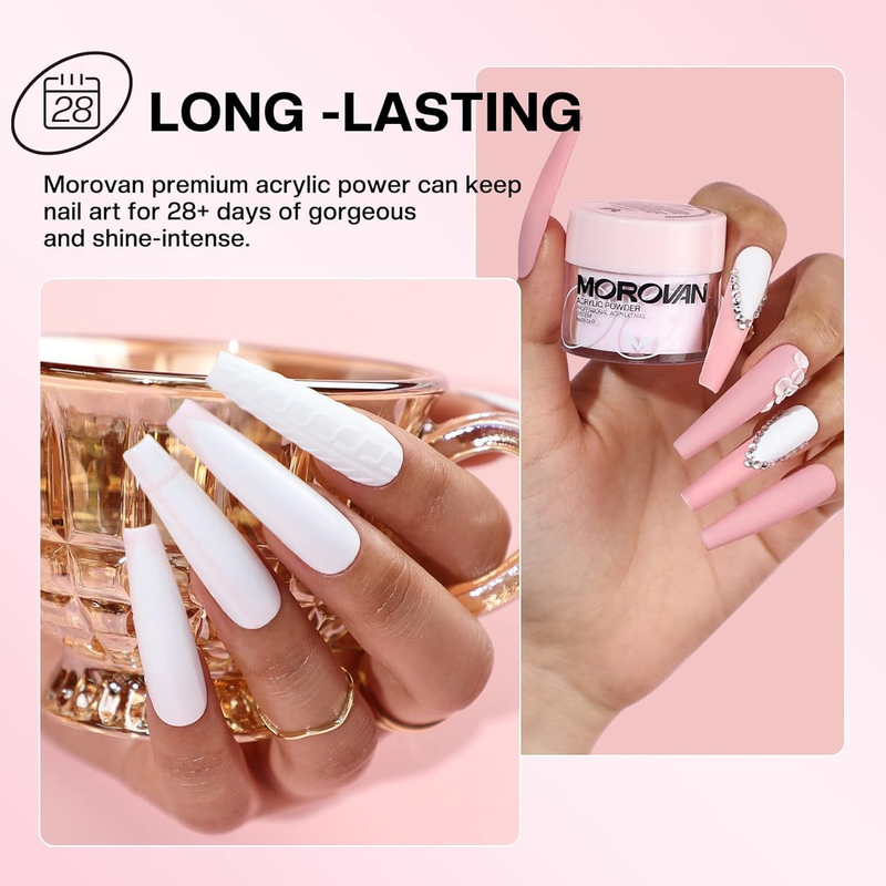 Acrylic Nail Powder - 3 Colors Acrylic Nail Kit Professional Nail Kit Acrylic Se