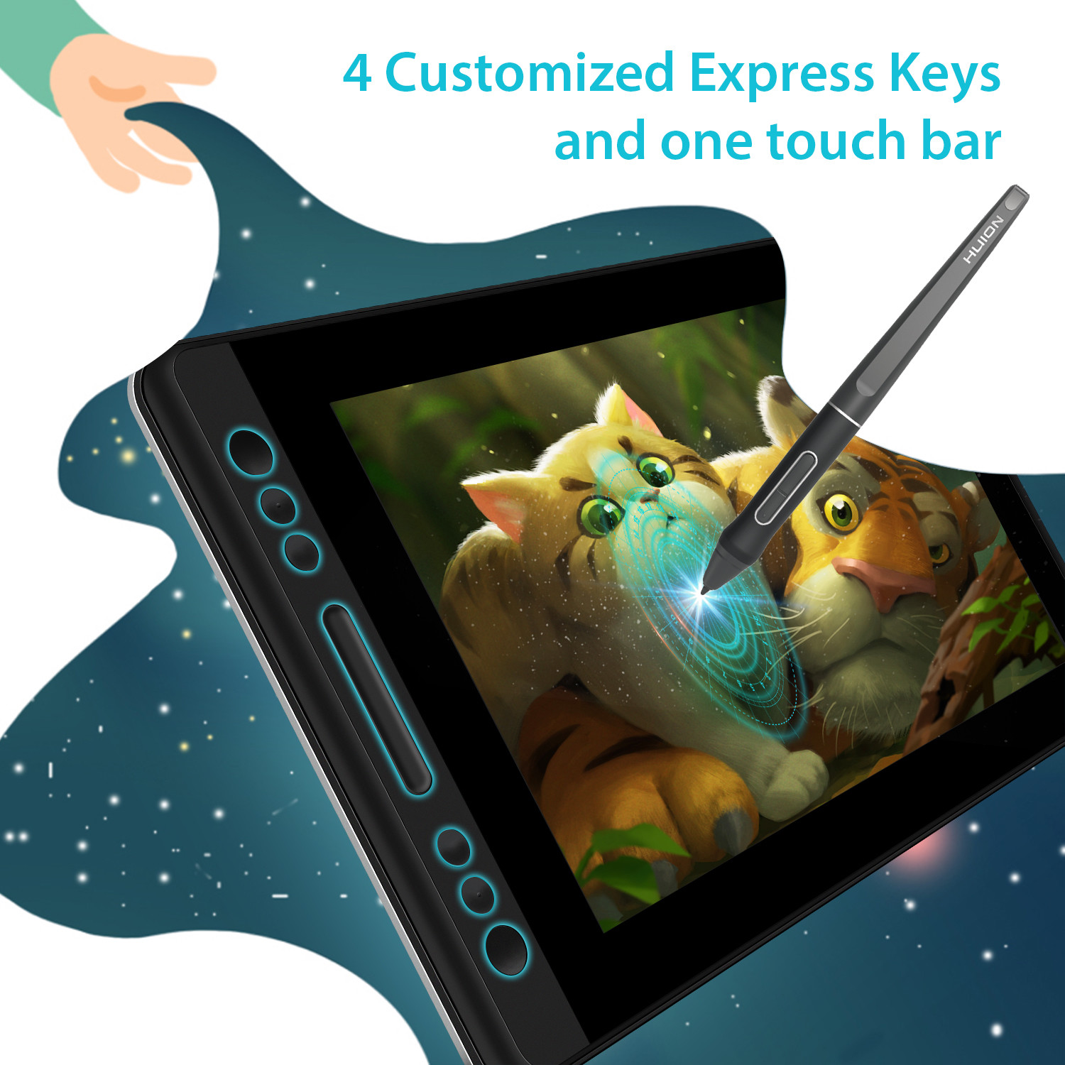 HUION KAMVAS PRO 13 Battery-free Pen 13.3'' Graphics Drawing