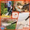 Litheli Cordless Leaf Blower with 2 Batteries (Works as Portable Power Bank), Ultra-Lightweight Electric Blower for Driveways, Patios and Decks, 2-Speed 350CFM for Dry Leaves, Dust and Car Drying