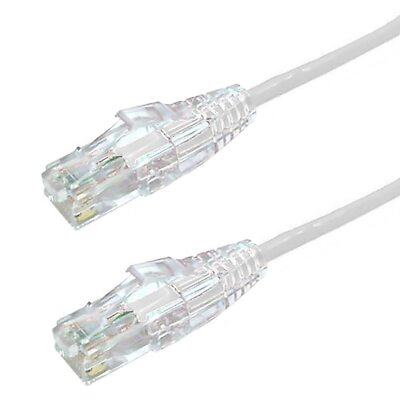 Cat6 0.5ft Patch Cable Slim 28AWG Pure Copper RJ-45 Ethernet Cable Blue 10Pack