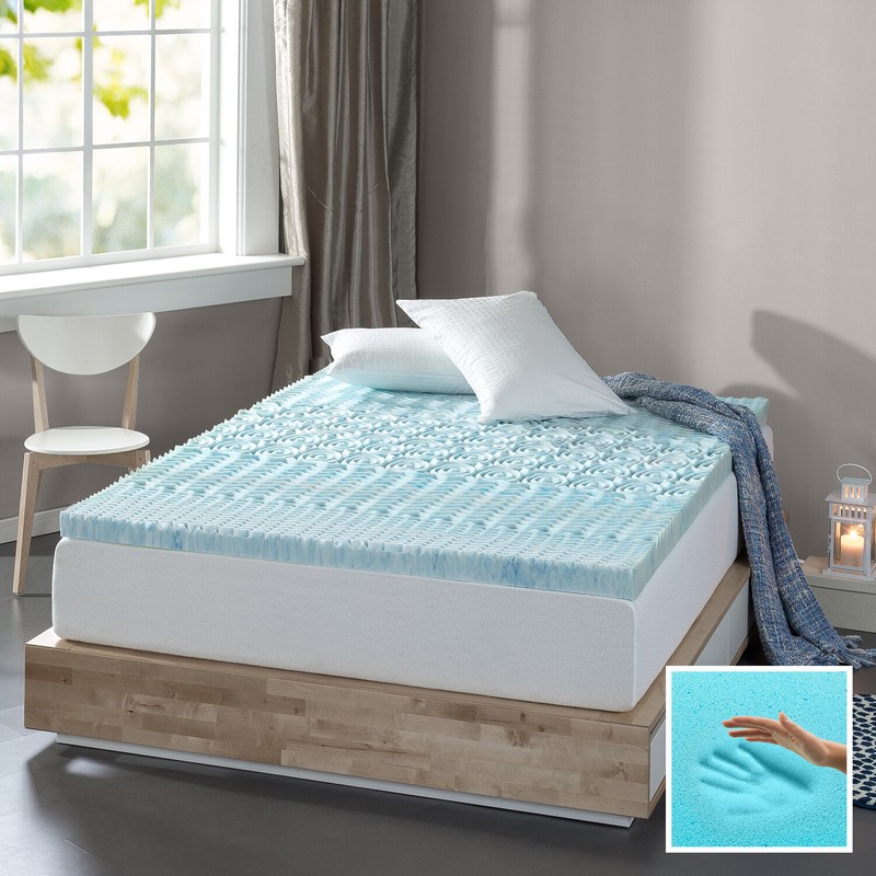 Spa Sensations by Zinus 2" Green Tea Cooling Gel Memory Foam Zoned Support Mattr