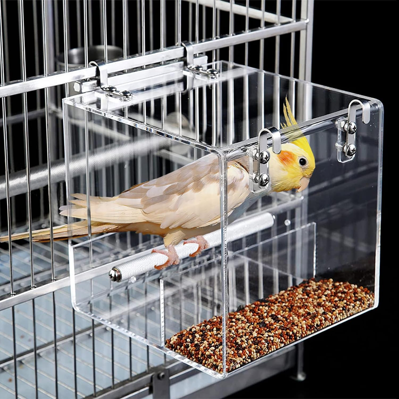 , No Mess Bird Feeder For Cage, No Spill Automatic Bird Feed