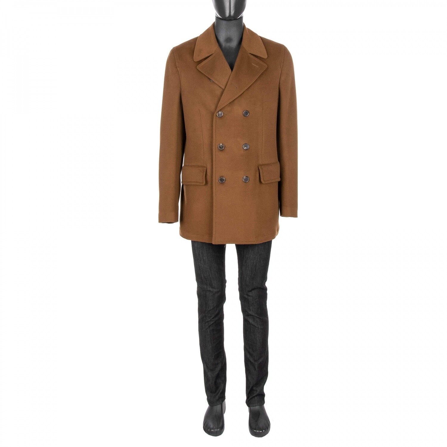 

Dolce - Gabbana Двубортное пальто из кашемира Camel Braun 08714, Коричневый