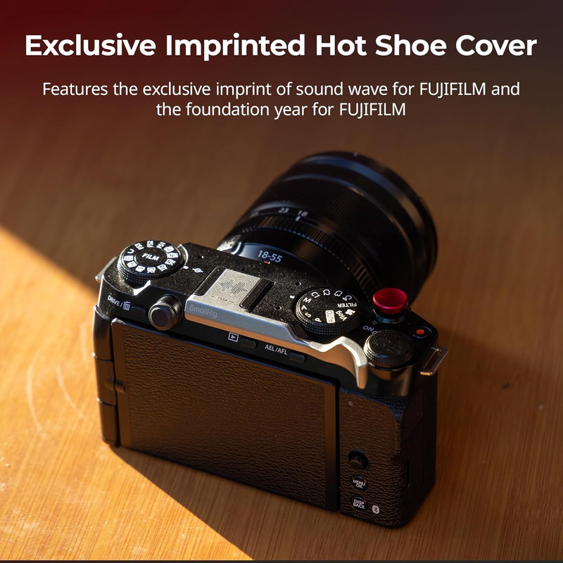 Thumb Grip with Hot Shoe Cover for FUJIFILM X-M5 (Silver) - 4877
