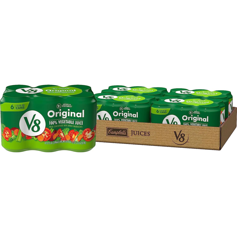 V8 Original 100% Vegetable Juice, 11.5 Fl Oz Can (4 Cases of