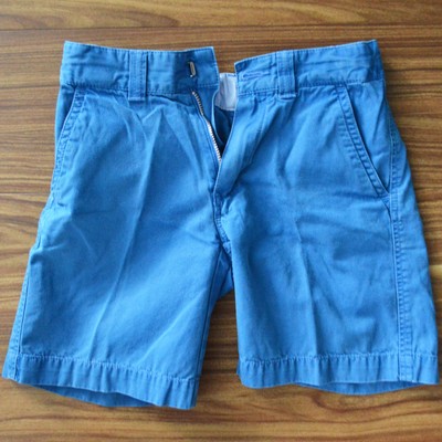 Lacoste Kids Boys Children Shorts Size 6 Solid Plain Blue