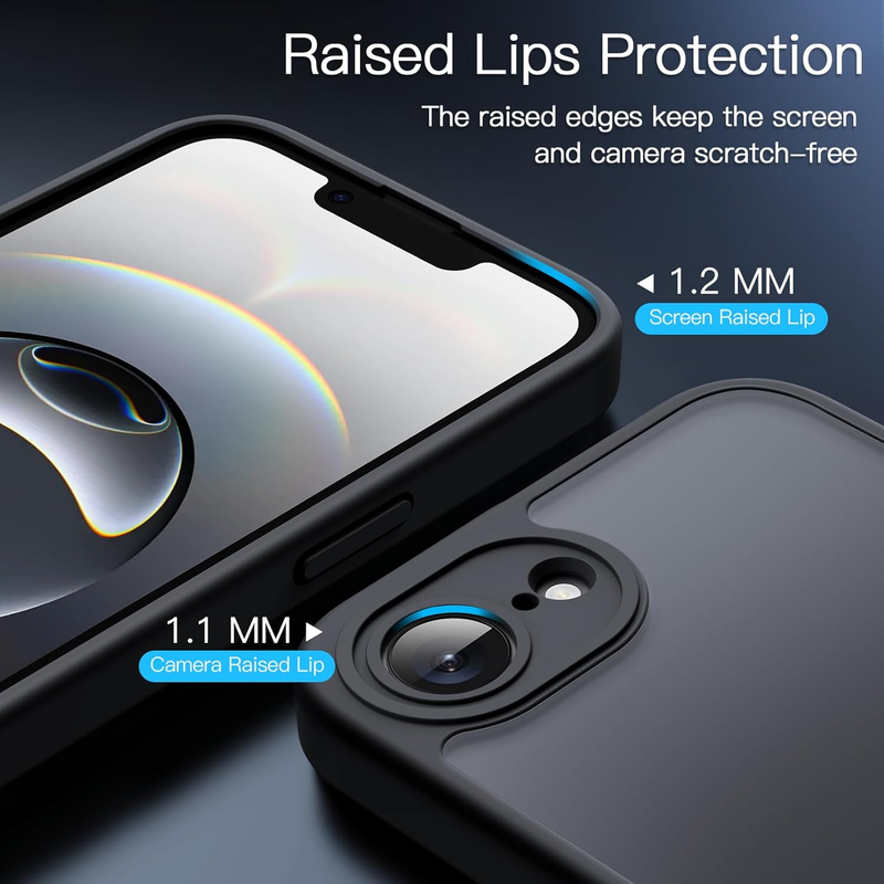 Matte Case for iPhone 16e 6.1-Inch 2025, Shockproof Military Grade Drop Protecti