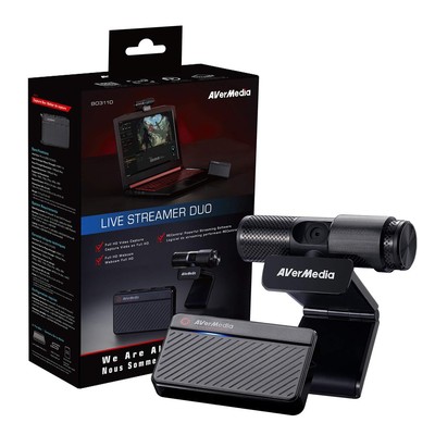 - Live Streamer Duo Webcam Gaming Capture Card Bundle, Plug and Play, Records...