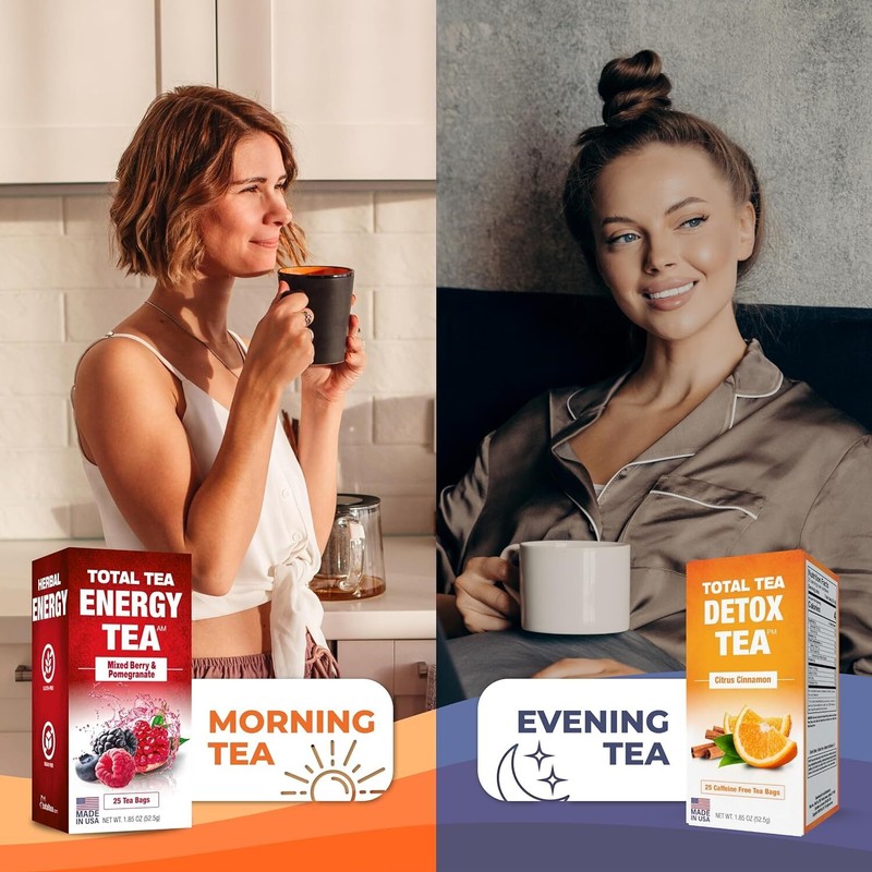 Siimming Detox Tea Caffeine Free - 25 Day Detox Tea - Herbal Tea with Chamomile,