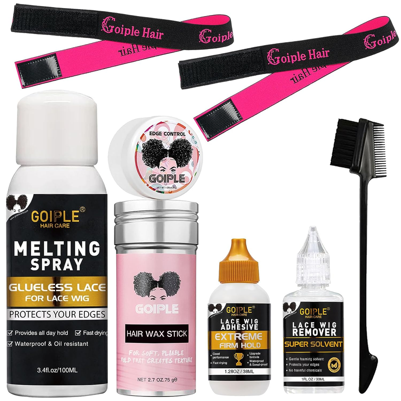 Wig Glue Lace Glue for Lace Front Wigs, Waterproof Lace Wig Glue with Tools