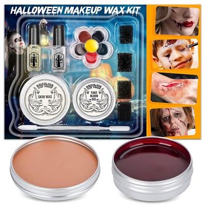 Scar Wax SFX Makeup Kit Halloween Makeup Kit Fake Blood Makeup Special Effects