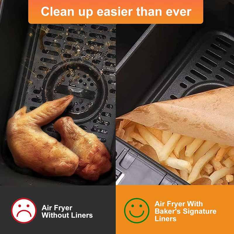 Air Fryer Liners,100Pcs 8.6" Square Air Fryer Parchment Paper Liners for 3 to 8