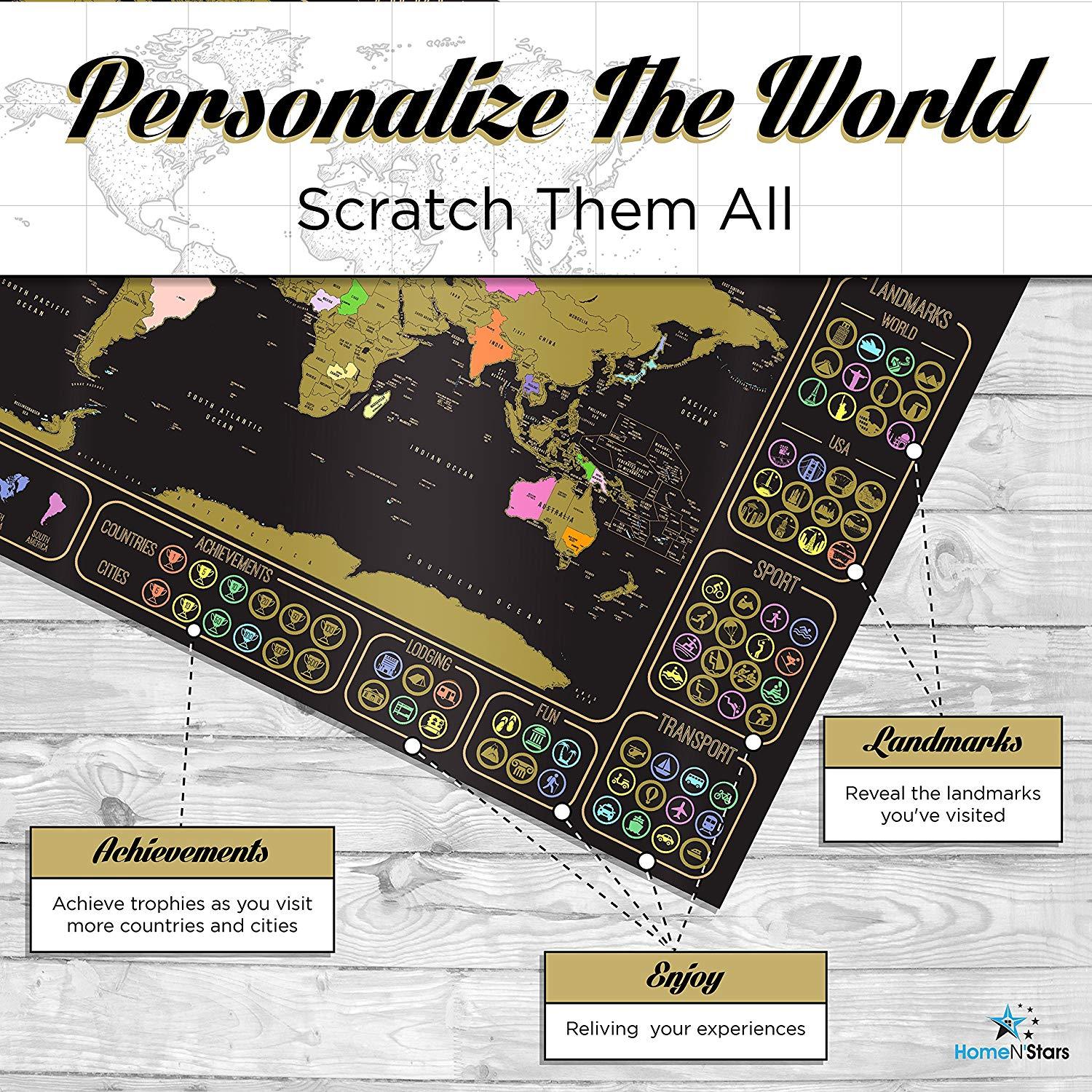 Scratch Map Scratch Off Map of the World Travel Map Vibrant Colors For Every Cou