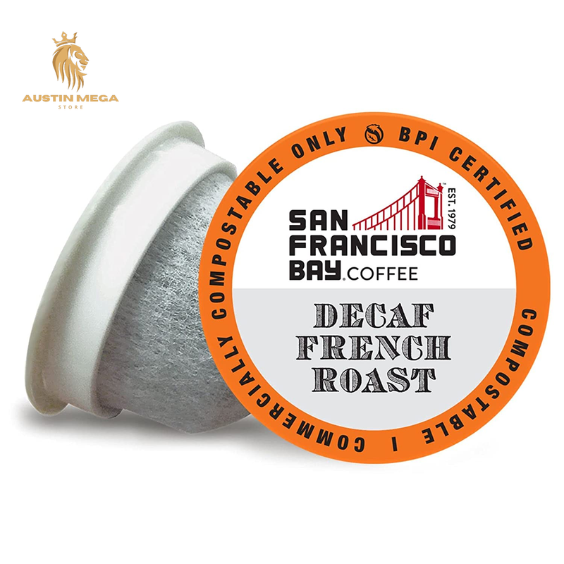 Compostable Coffee Pods - DECAF French Roast (120 Ct) K Cup 