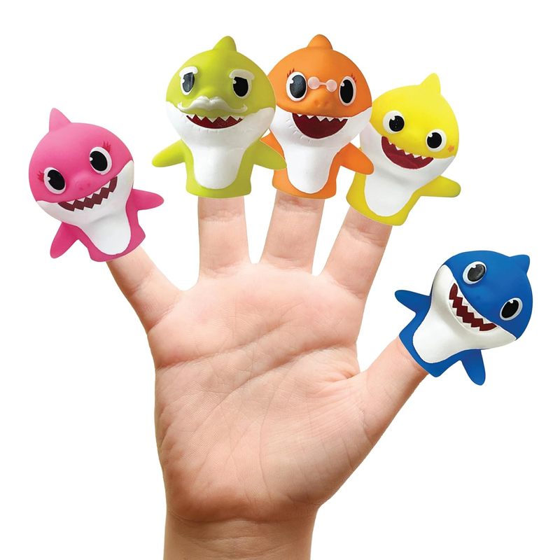 Nickelodeon Baby Shark 5 Pc Finger Puppet Set - Party Favors, Educational, Bath