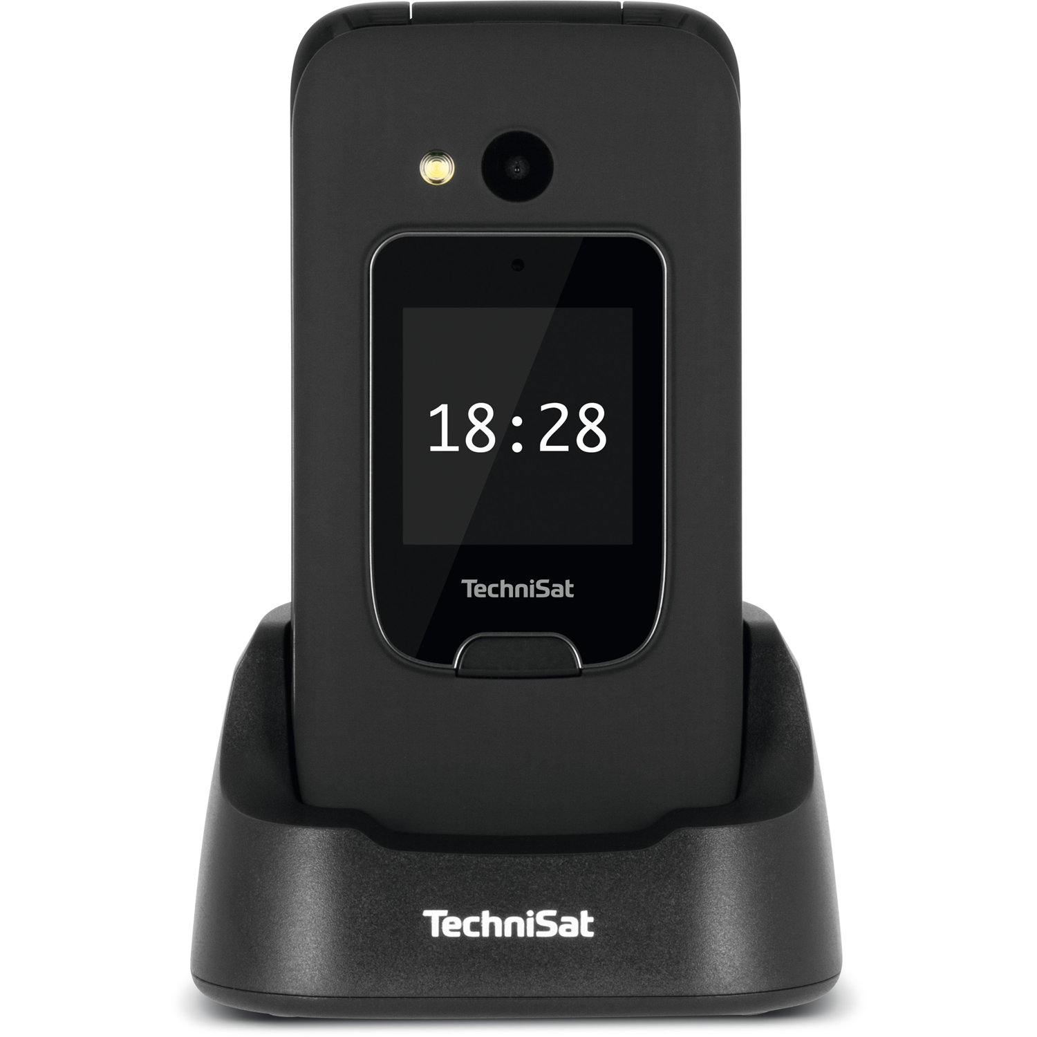 TechniSat TechniPhone ISI 4 Klapp-Mobiltelefon mit Ladestation Seniorenhandy Not