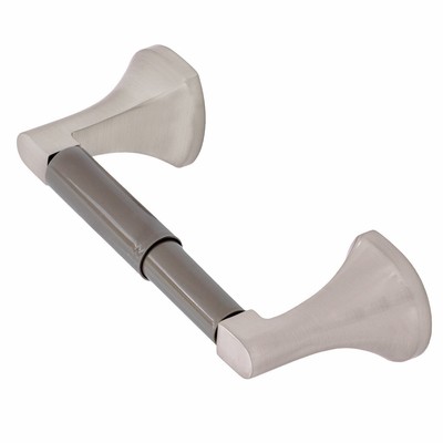 Brushed Nickel Toilet Paper Holder Double Post Wall Mounted