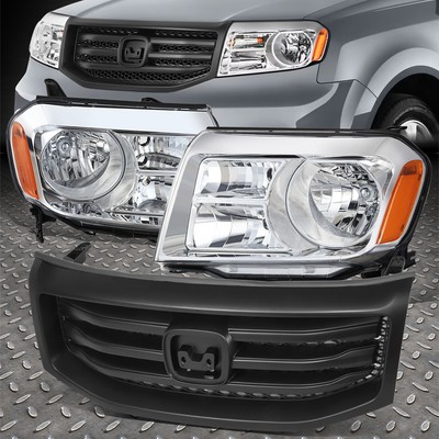 Для 12-15 Пар фар Honda Pilot в стиле OE + Черная отделка передней решетки радиатора