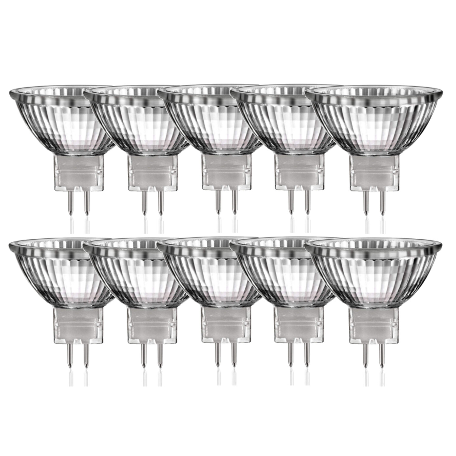 Lot De 10 Ampoules Halogène MR16 50W GU5.3 12V Dimmable - Neuf, Lumière Chaude