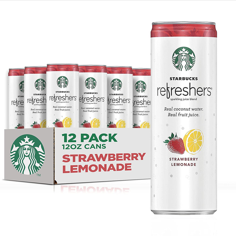 Starbucks, Refreshers with Coconut Water, Strawberry Lemonad