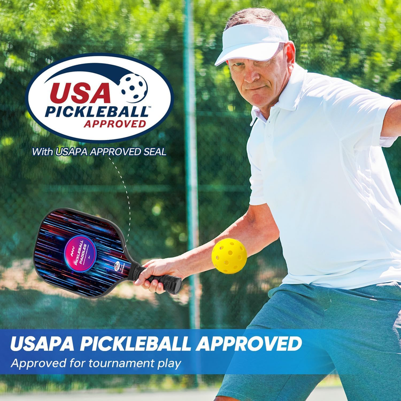 Pickleball Paddles - Fiberglass Pickleball Paddles Set of 2, USAPA Approved Pick