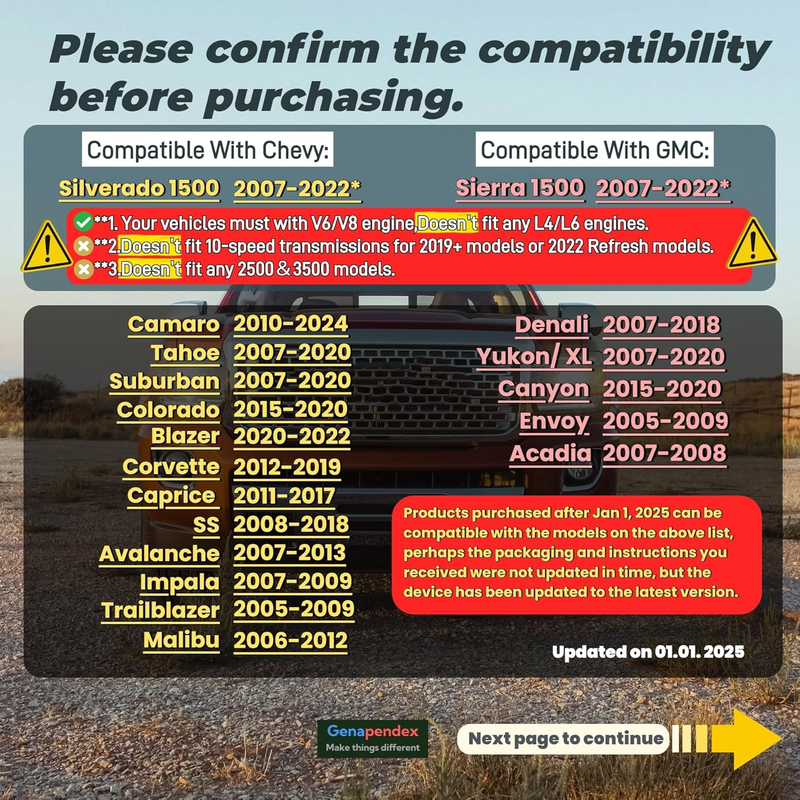 AFM/DFM Disabler for 2007-2022 Silverado 1500 Sierra 1500 5.3L 6.2L Engines - Ac