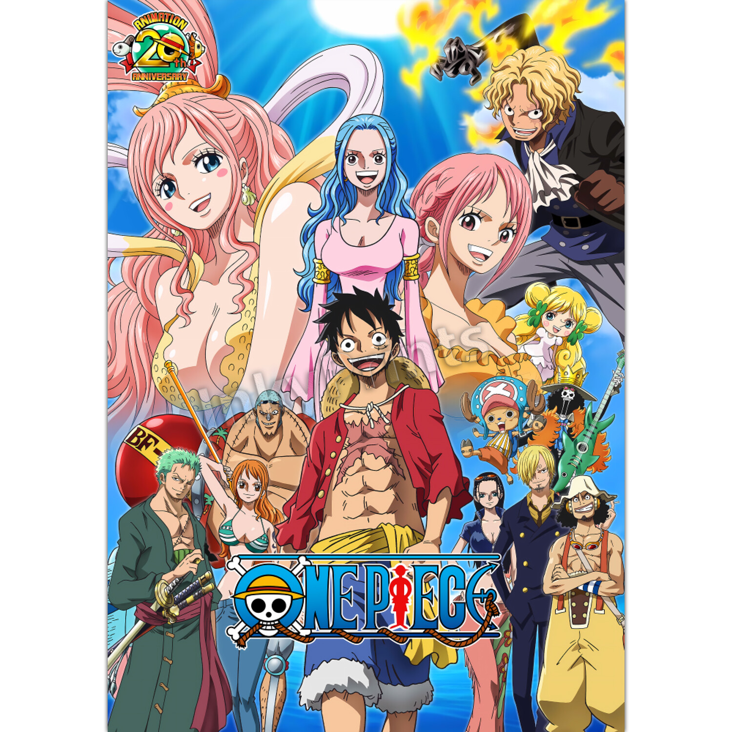 コミック・アニメ ONE PIECE 20th Anniversary SPECIAL BLUE SEIKO x One Piece Wrist Watch Anime 20th Anniversary Blue