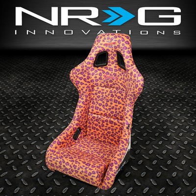 КОВШЕОБРАЗНОЕ ГОНОЧНОЕ СИДЕНЬЕ NRG INNOVATIONS PRISMA ORANGE SAVAGE CHEETAH С ФИКСИРОВАННОЙ СПИНКОЙ БОЛЬШОГО РАЗМЕРА