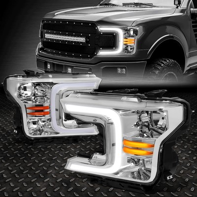 [ПОСЛЕДОВАТЕЛЬНЫЙ СИГНАЛ LED DRL] ДЛЯ ФАР HAOLGEN С ХРОМИРОВАННЫМ КОРПУСОМ 18-21 F150