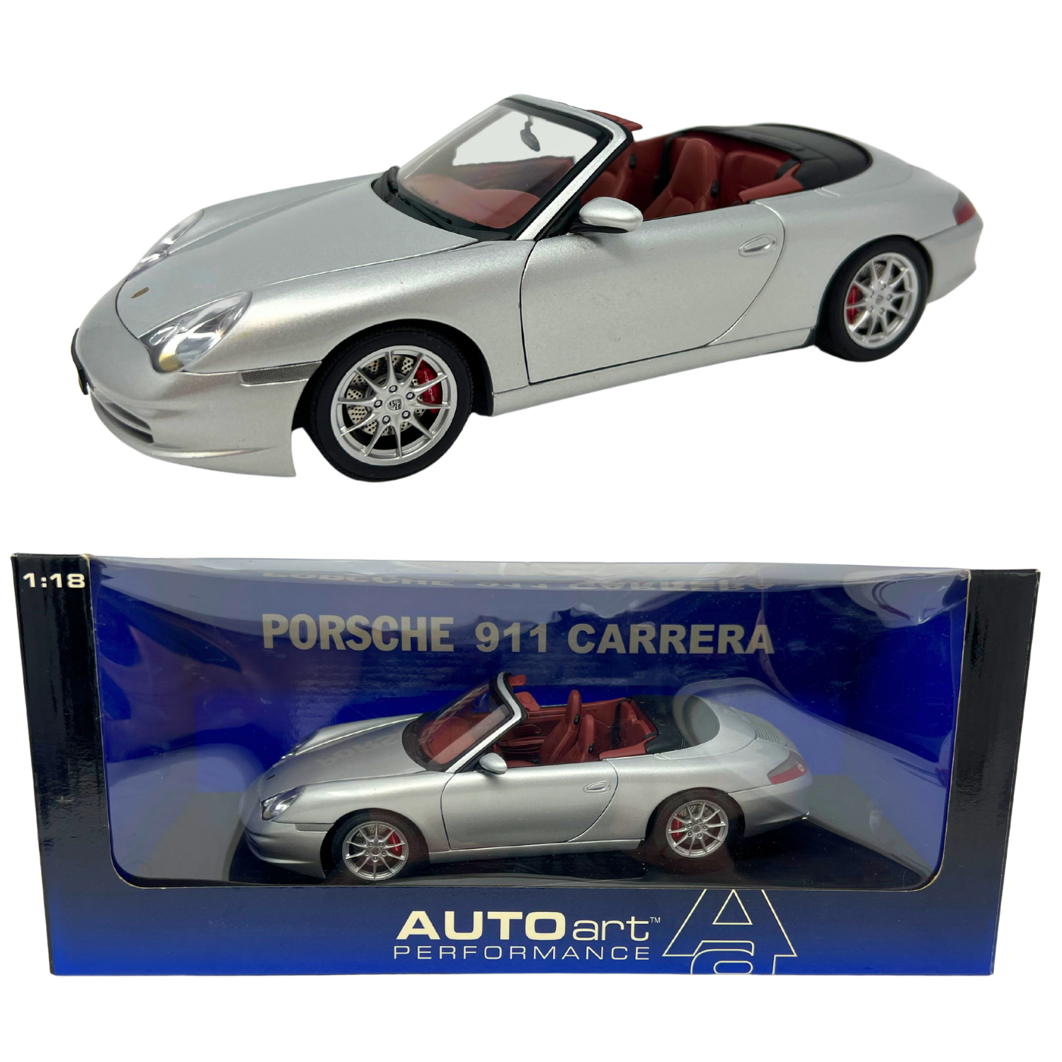Autoart Porsche 911 Carrera Cabrio Facelift Arktissilber