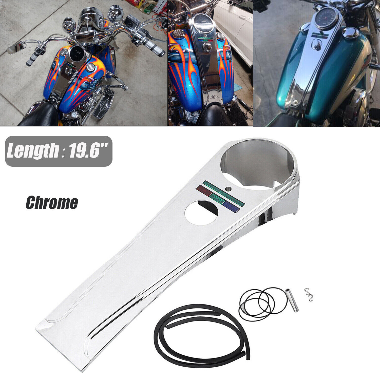 New Chrome Long Rider 1 Piece Dash Panel For Harley Davidson New Chrome Long Rider 1 Piece Dash Panel For Harley Davidson