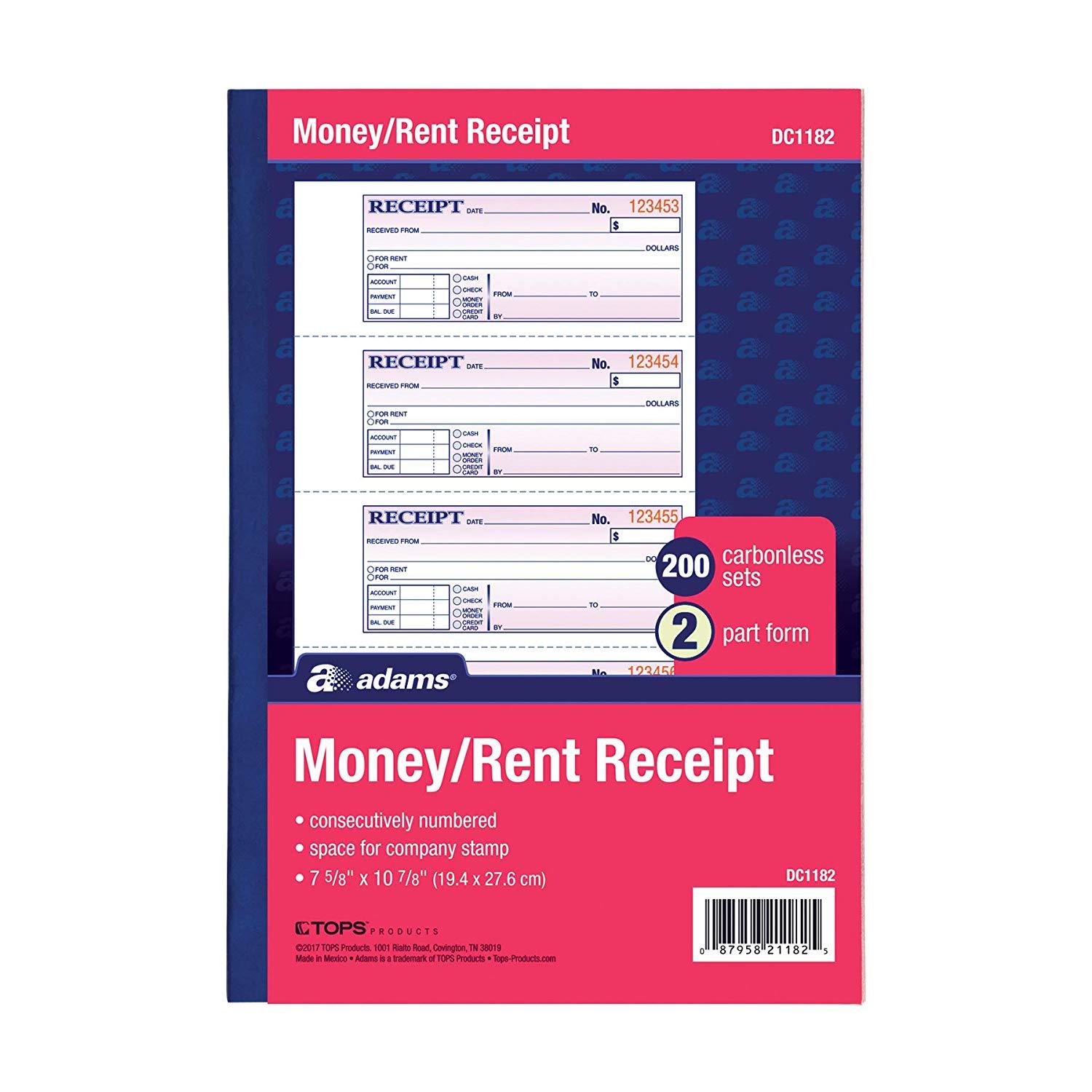 200 Set Carbonless Receipt Book Money And Rent Record Keeping Cash Check Payment