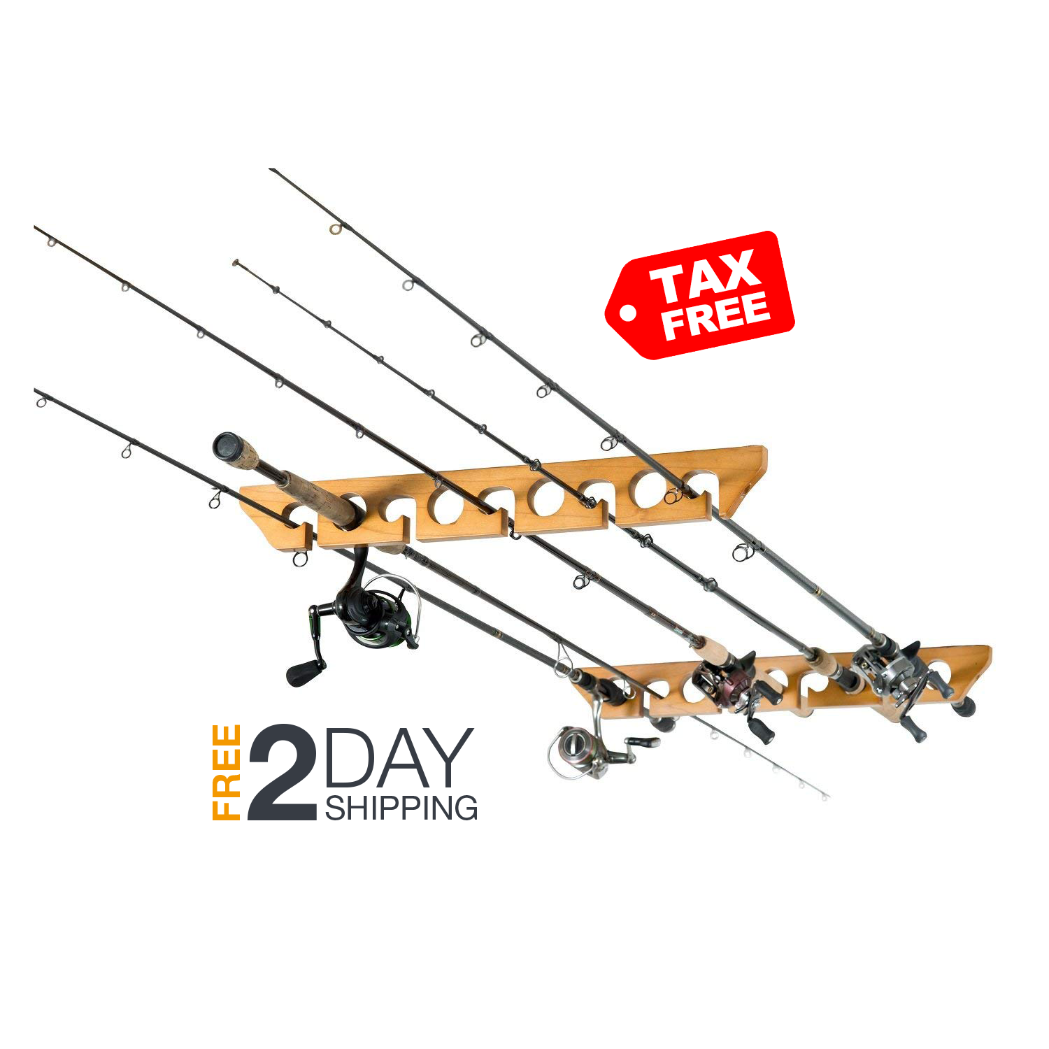 Rod Rests Holders Ceiling Mount Fishing Pole Reel Holder Rod