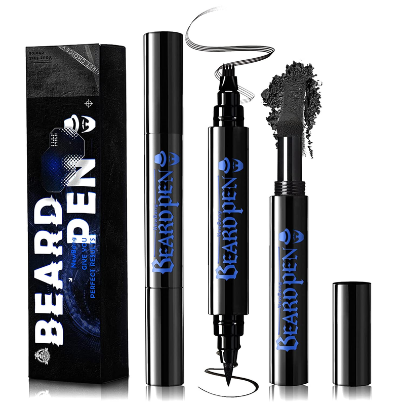 Beard Pencil Filler for Men,4 Tip Beard Filler Pen Kit Beard Pen ,Waterproof and