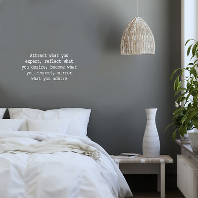 Vinyl Wall Art Decal - Attract What You Expect - 12.5'' x 25'' - Trendy Positive