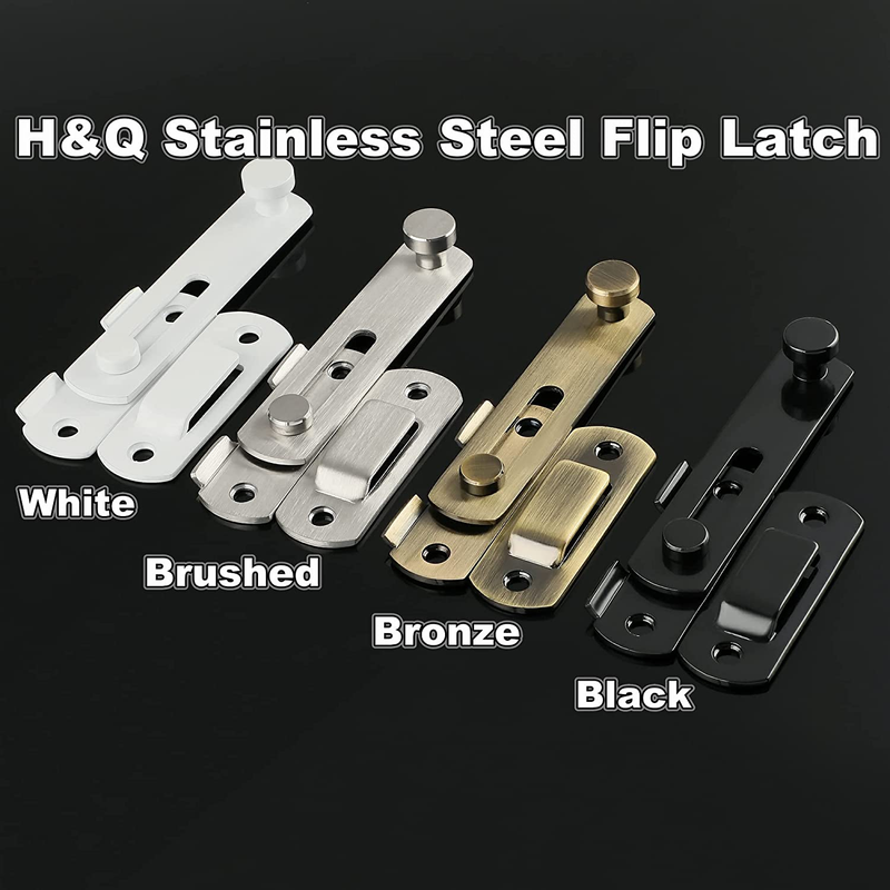 Flip Latch Gate Latches Safety Door Lock for Barn Wood Fence Sliding French Door