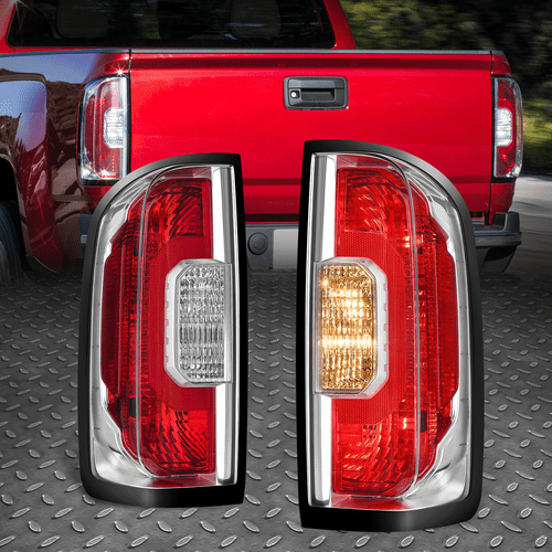 Для 15-22 GMC Canyon Красный/С прозрачными линзами Задний фонарь Стоп-сигналы в сборе
